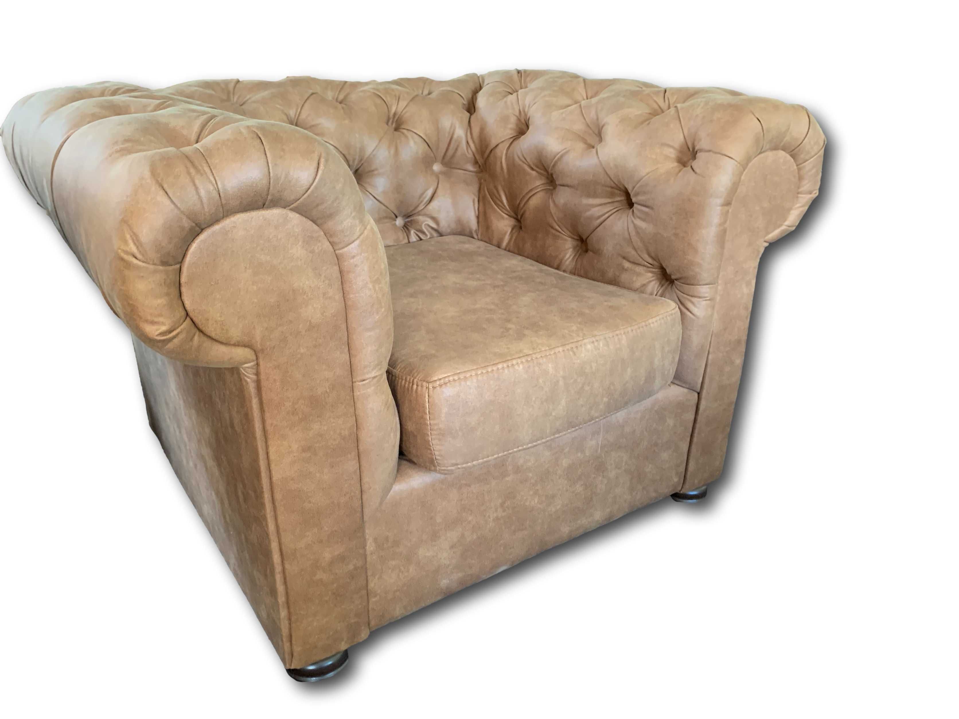 Chesterfield Sofa Trzyosobowa z Funkcją Spania