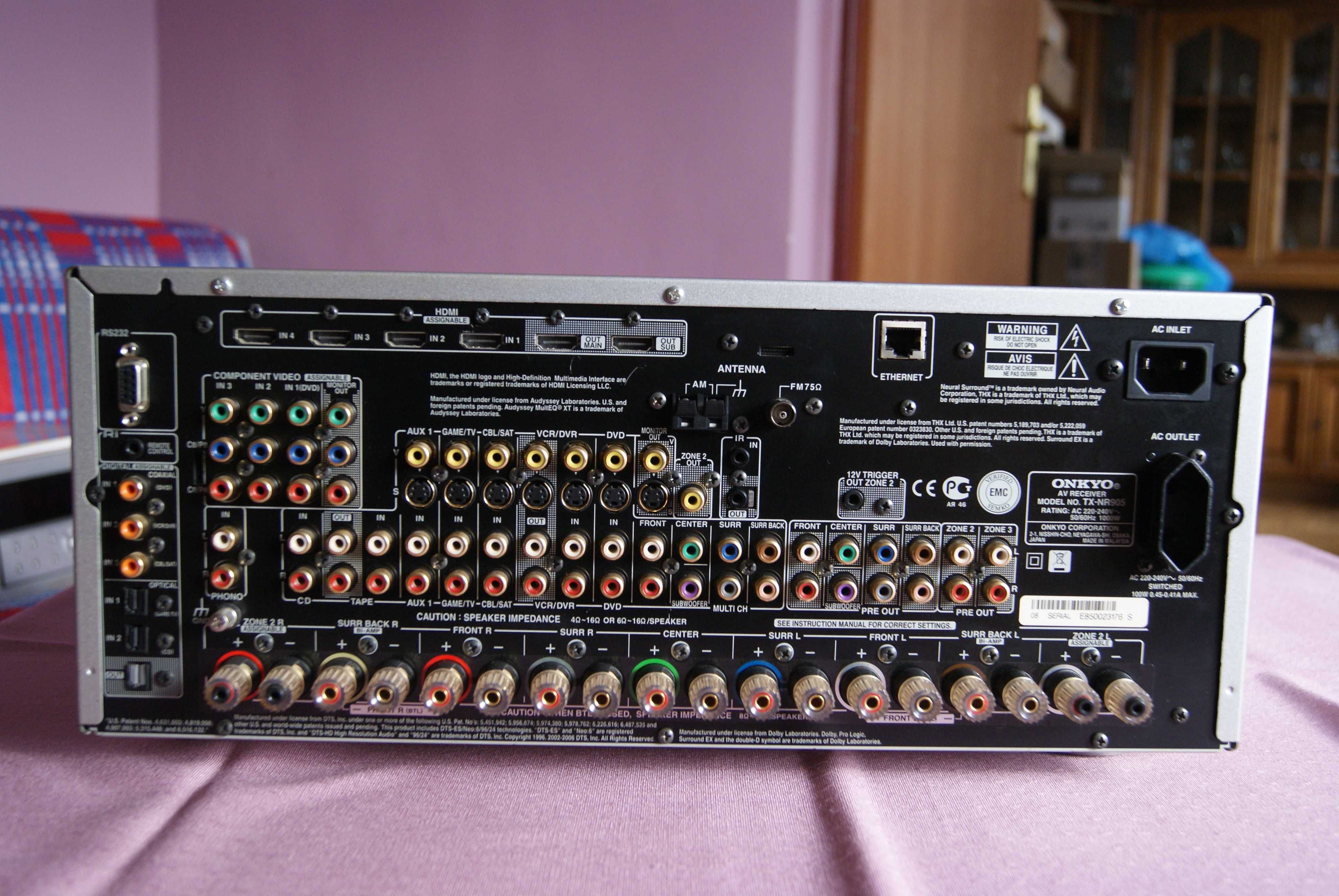 Onkyo TX NR 905 amplituner do kina domowego i stereo