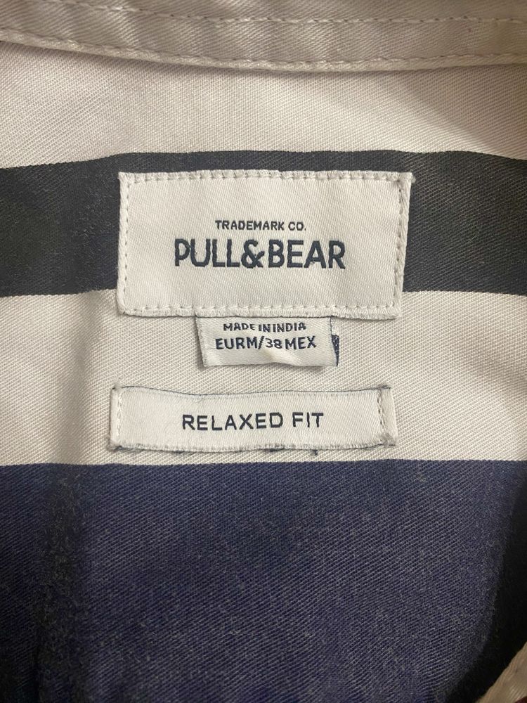 Koszula męska marki Pull&Bear w pastelowe paski rozmiar M