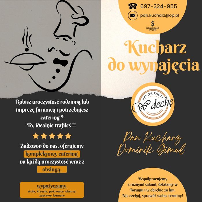 Kucharz na wynajem | Catering | Imprezy okolicznościowe | Finger Foods