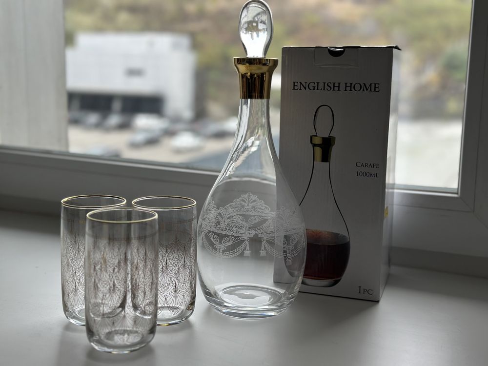 Подарунковий набір Графин зі склянками 6 шт English Home