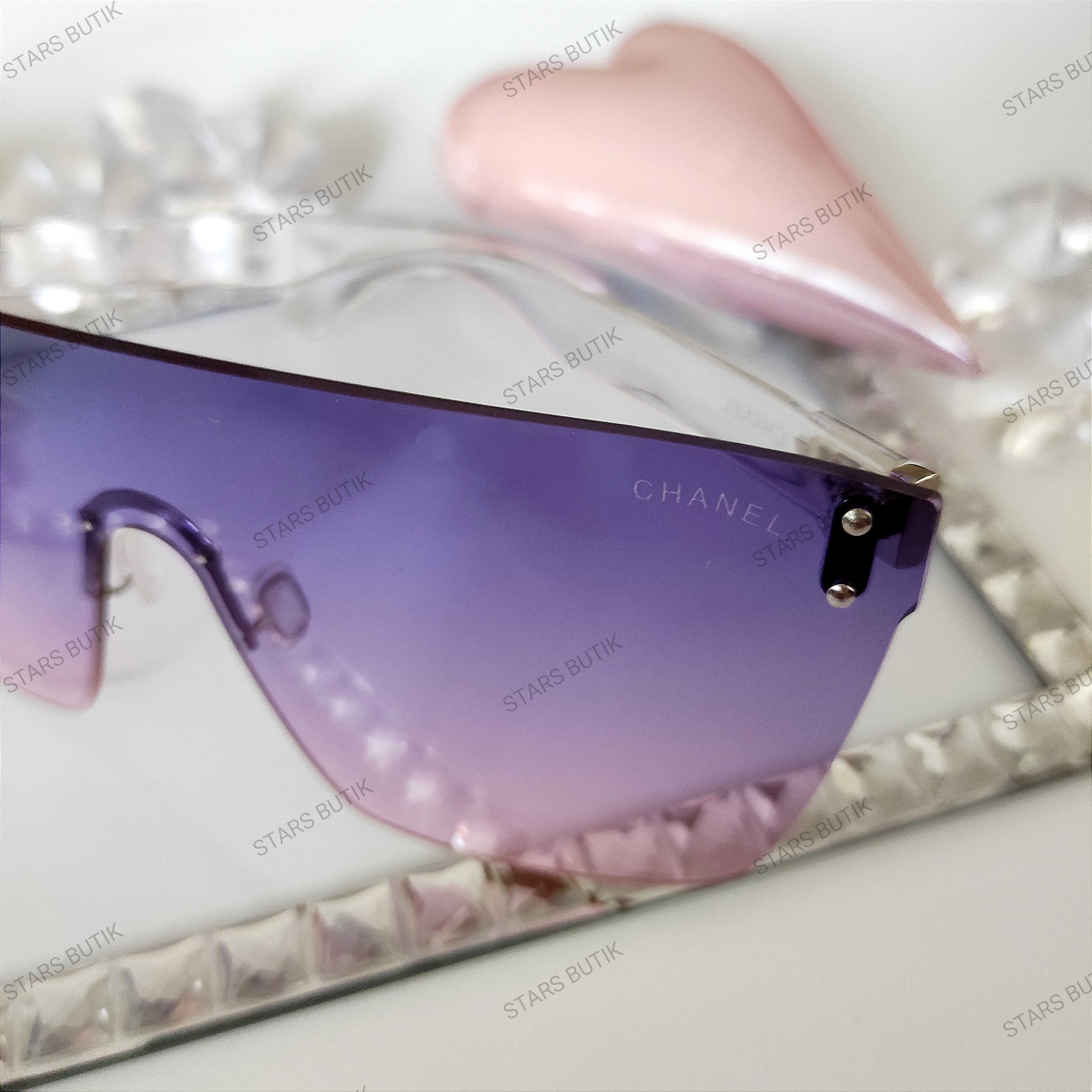 Wyprzedaż damskie okulary przeciwsłoneczne CC UV400 fiolet