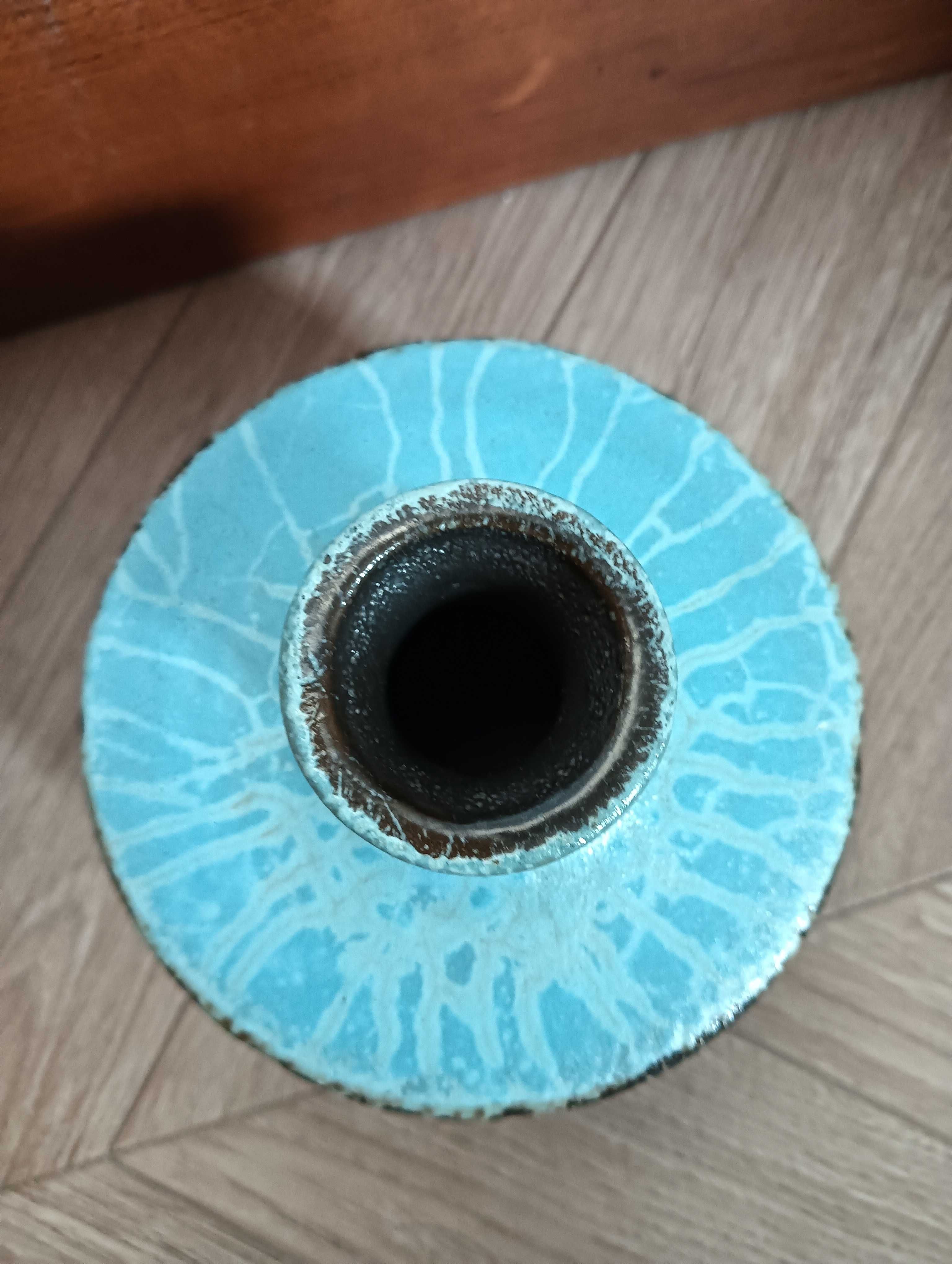 Wazon ceramiczny Haldensleben niebiesko brązowy