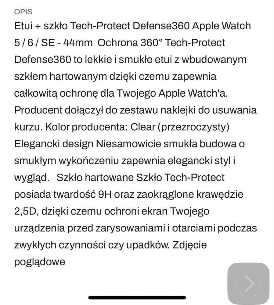 Etui + szkło TECH -protect Defense 360 do Apple Watch 5/6/SE 44mm