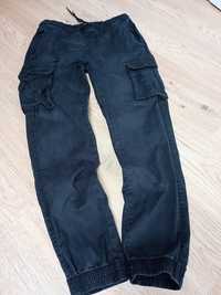 Cubus czarne spodnie bojówki M