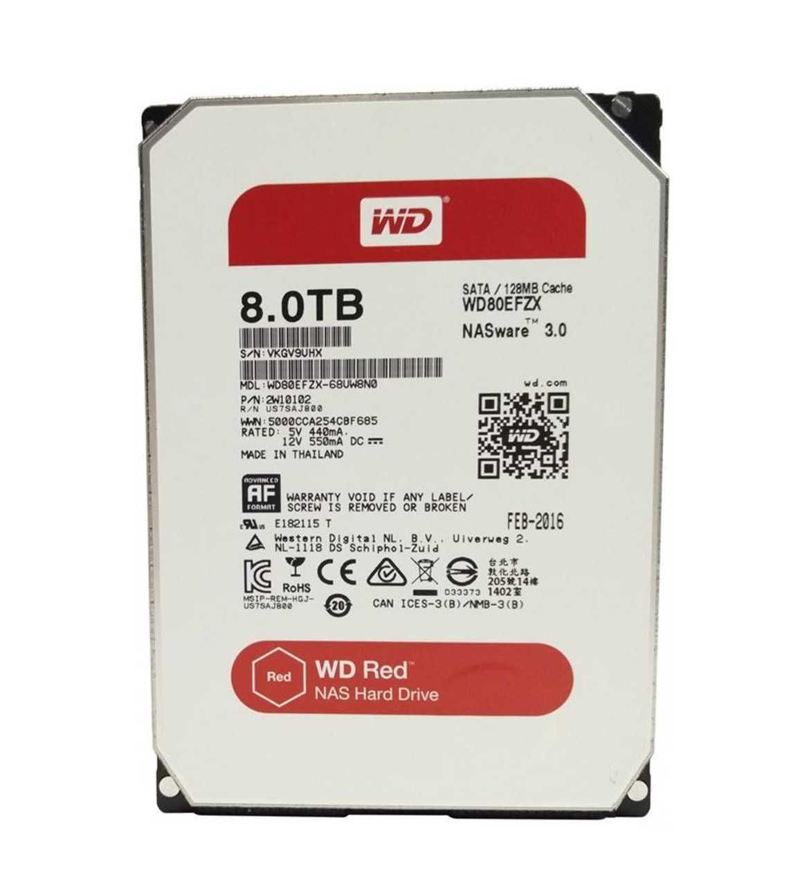 HDD WD red 8Tb WD80EFZX-68UW8N0