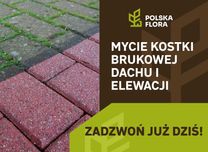 Mycie kostki brukowej, dachu, elewacji