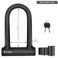 Велозамок U-Lock West Biking замок для велосипеда юлок стальной ключ