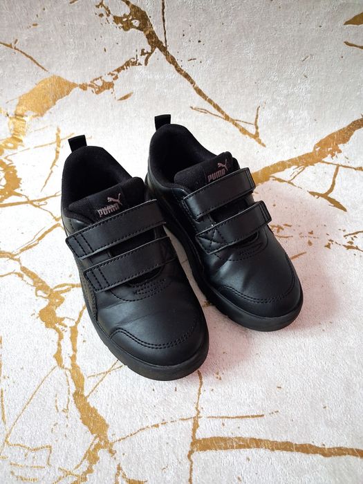 Czarne sportowe buty tenisówki adidasy na rzepy  puma courtflex  v3 31