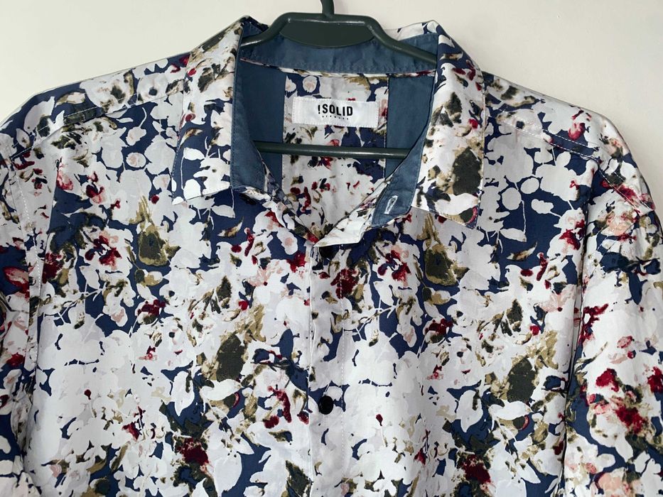 koszula SOLID *rozm XL/2XL*klatka 126*kwiaty*stylowa *