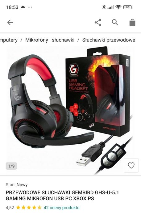 Słuchawki z mikrofonem