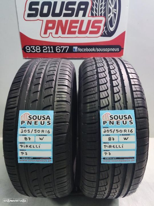 2 pneus semi novos 205-50r16 pirelli - oferta dos portes 85 Euros