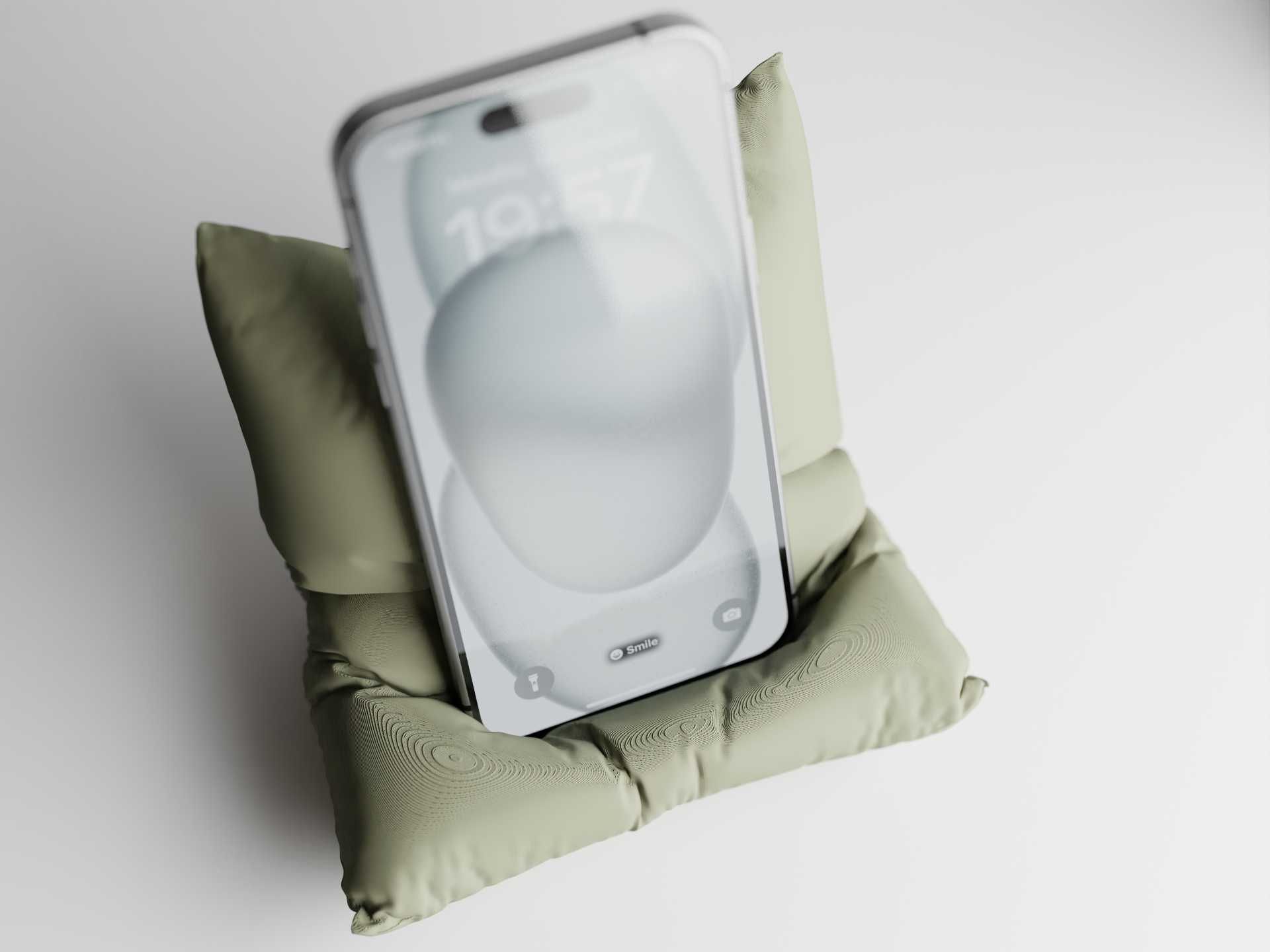 Almofada suporte para telemóvel