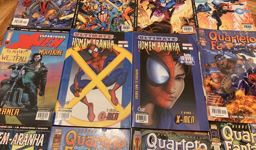 Revistas marvel devir. quarteto fantastico,homem aranha,xmen,etc