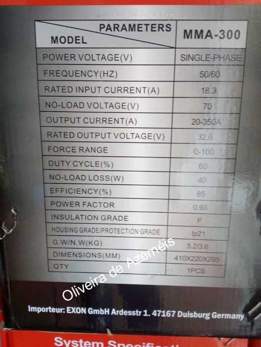 Aparelho de Soldar Inverter eletrodos 350A