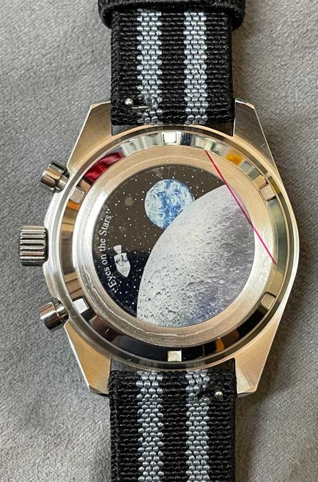 Omega Moonswatch Speedmaster Moon Caixa em Aço
