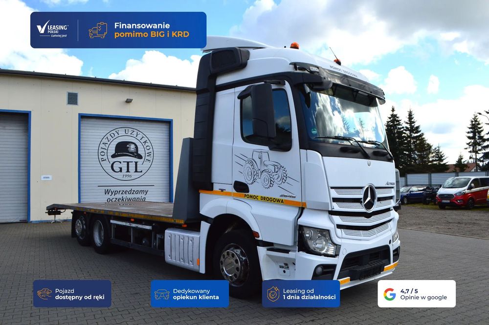Mercedes-Benz ACTROS 2545 POMOC DROGOWA  [14501] Actros 2545, stalowa platforma, przewóz maszyn, pomoc drogowa