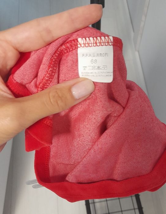 Czerwona sukienka świąteczna Mrofi rozmiar 68