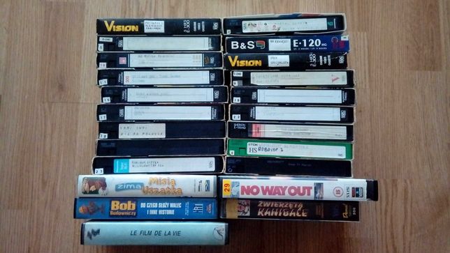 Kasety VHS 23 sztuki z lat 90
