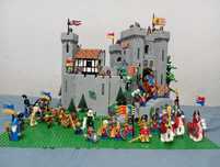 Zestaw 50 Figurek Zamek Rycerzy Herb Lew 4514pcs jak LEGO 10305 Castle