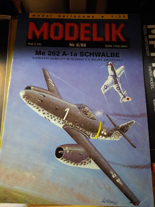 Model kartonowy - Modelik Me 262 A-1a Schwalbe