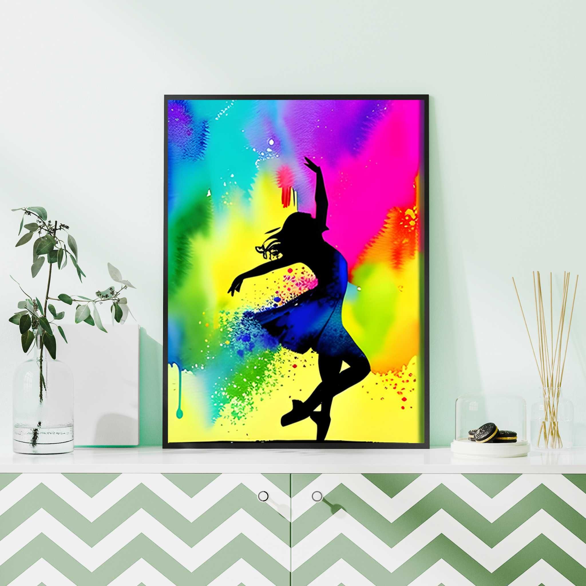 Plakat Premium Radość Tańca do salonu/ biura dla tancerzy - 50x70cm