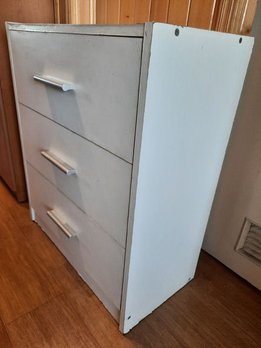 szafa szafka regał komoda schowek 3 x szuflada biały mat 60x30x72 Ikea