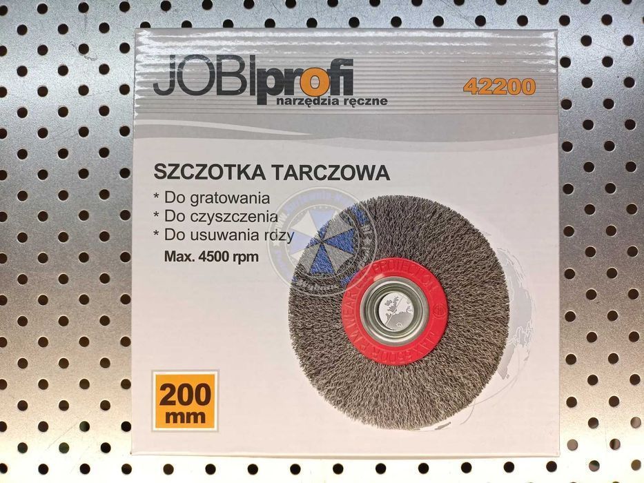 Szczotka Tarczowa 200mm + Redukcje  szczotka druciana 200mm
