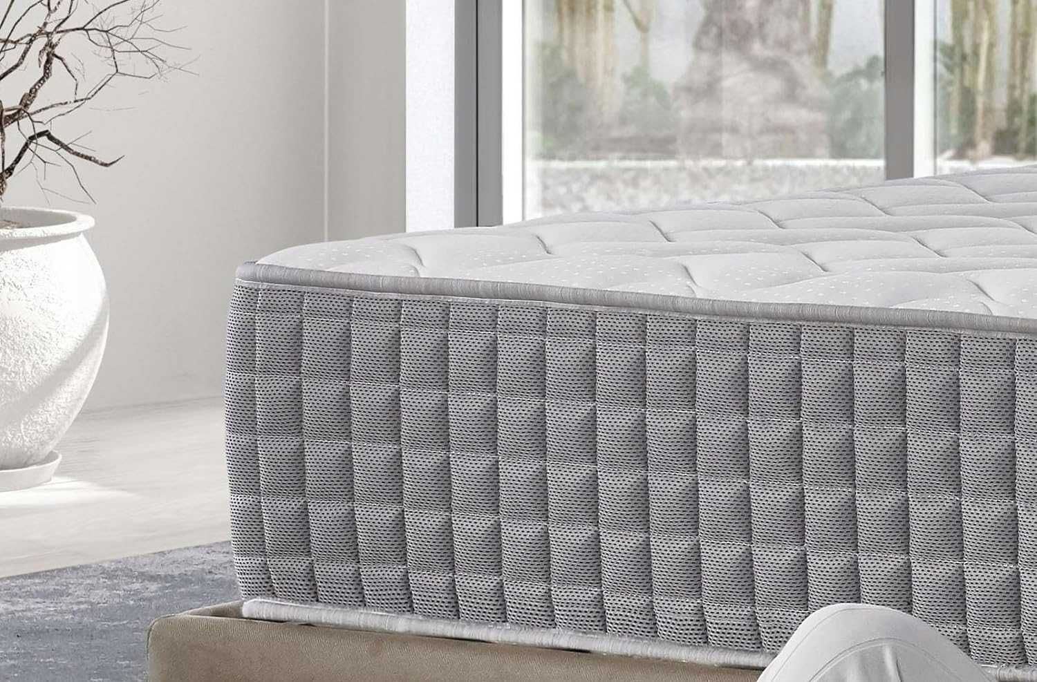 Materac ortopedyczny Mentor 90x200 30cm Twardy Memory GEL + srebro