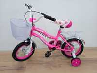 Nowy rowerek dla dziewczynki 3-4 lata,12 cali,kółka boczne