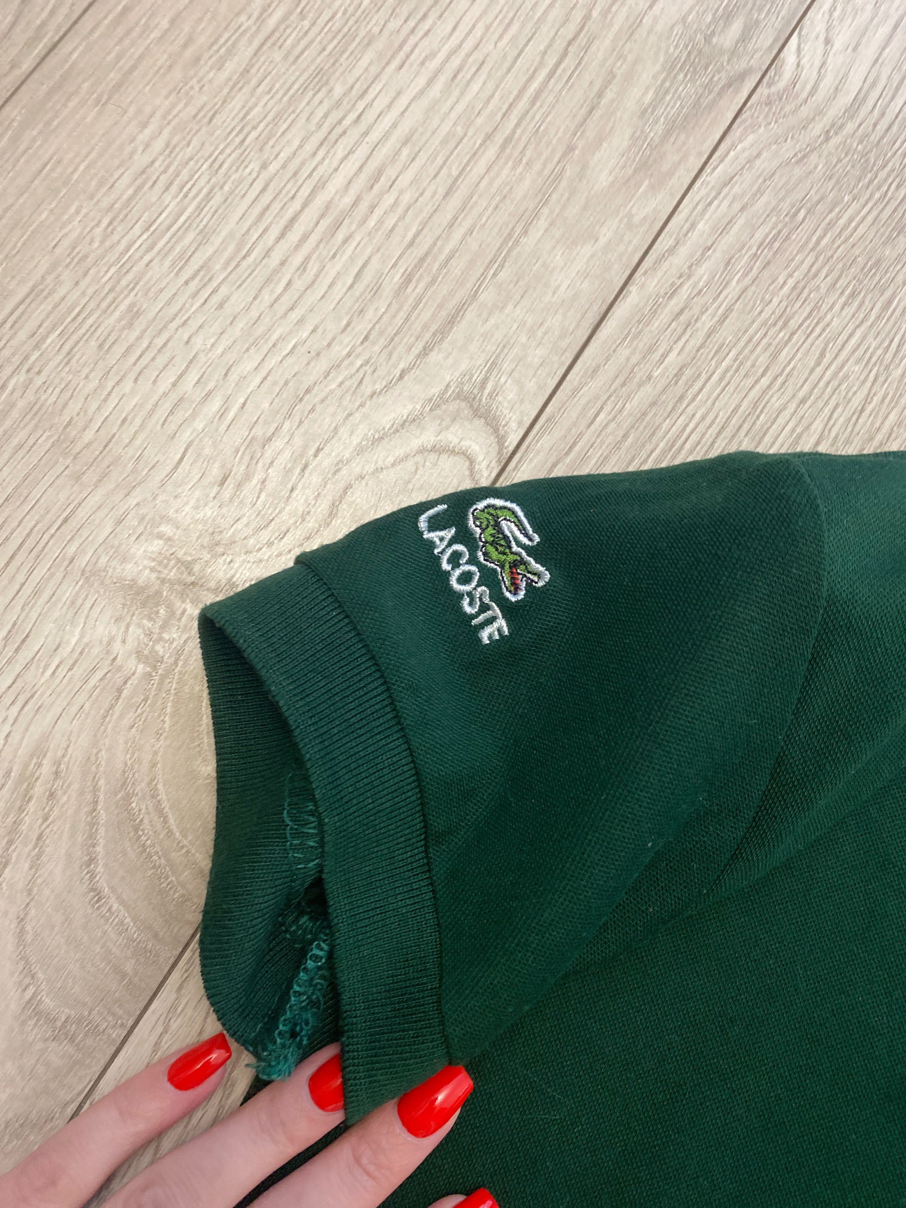 T-shirt damski M 38 firmy Lacoste koszulka polo butelkowa zieleń