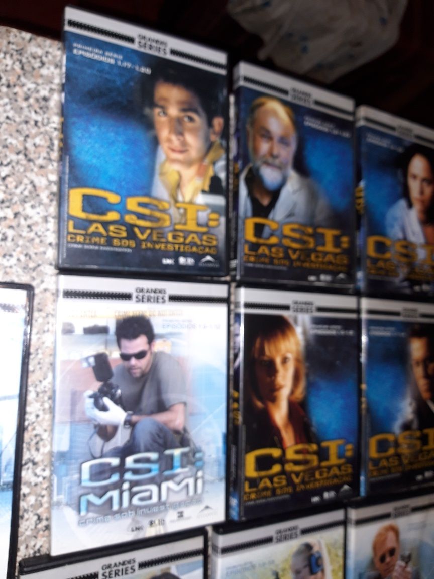 Conjunto 10 Dvds CSI Miami/Las Vegas