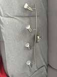 Lampa sufitowa stal satyna inox +zarowki