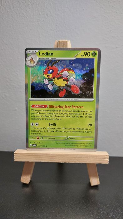 Karta pokemon holo Ledian 003/142 Stellar Crown S&V rare