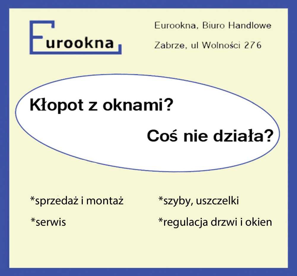 Kłopot z oknami? Serwis okien Eurookna, na rynku od 2001r.
