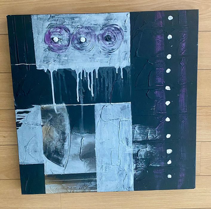 Quadro moderno com relevo