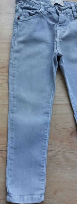 Spodnie jensy szare 110 Zara boys dżinsy elastyczne