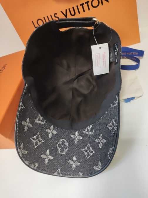 LOUIS VUITTON Męska damska czapka z daszkiem bejsbolówka 16541-1