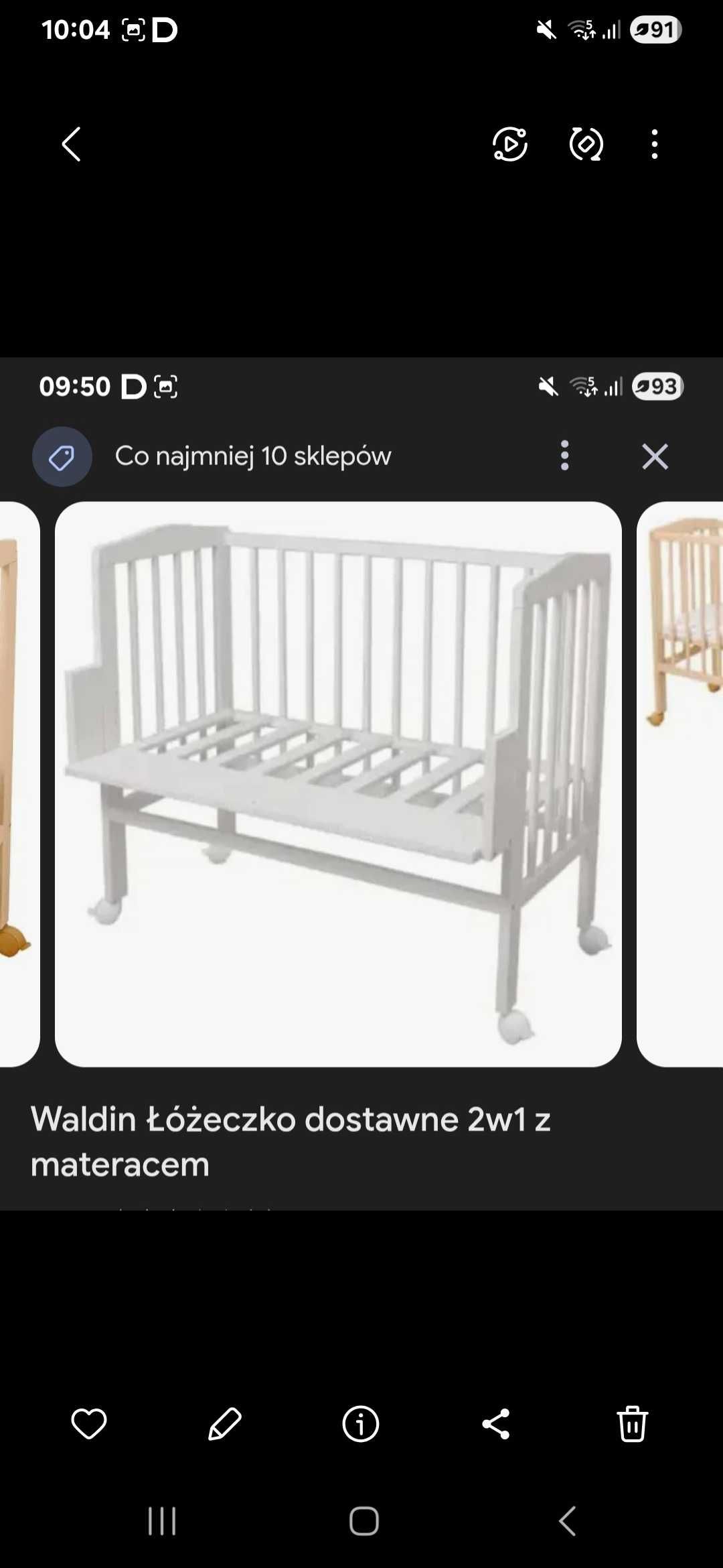 Dostawka łóżeczko 2w1  45x94