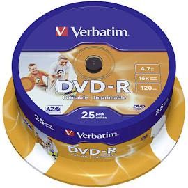 DVD-R Verbatim - caixas de 25 unid. (nova)
