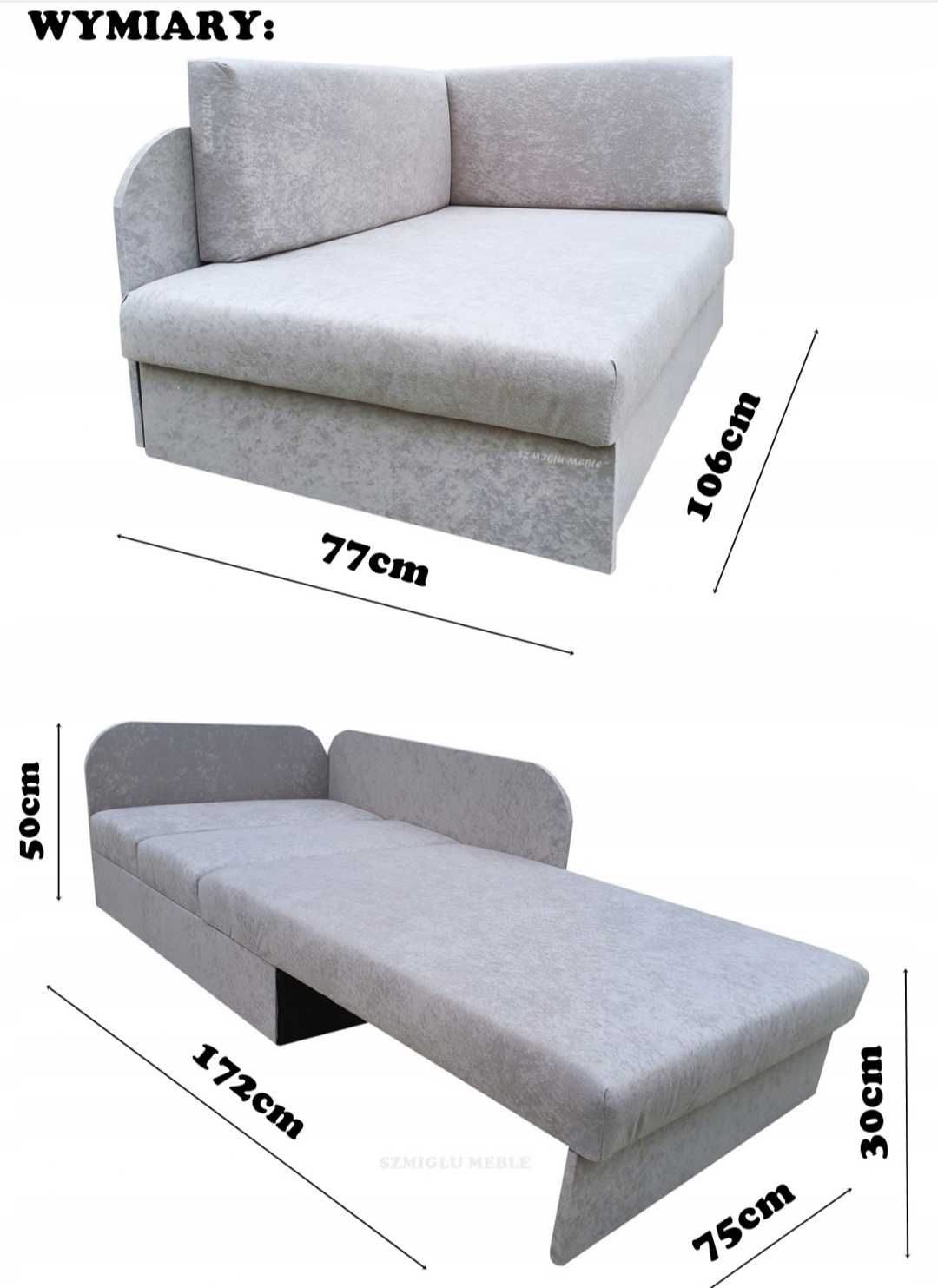 Fotel kanapa łózko sofa Kubuś