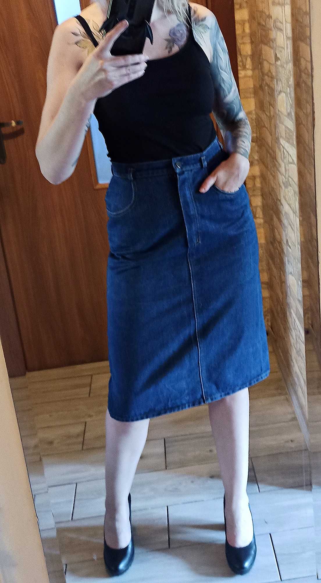 Jeansowa spódnica retro vintage