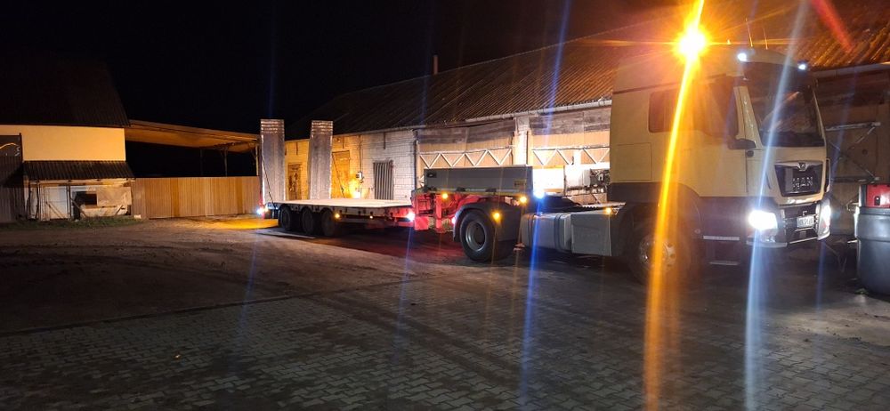 Transport niskopodwoziem.Usługi koparko-ładowarką,minikoparką I kołową