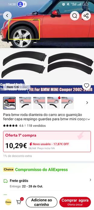 mini one 1.4d troco por carro de 5 portas