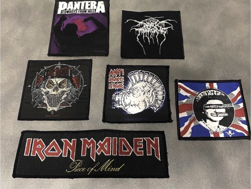 Шевроны анархия рок мерч нашивки iron maiden pantera slayer darkthrone