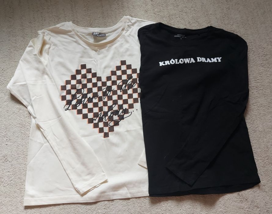 Zestaw 2 koszulek z długim rękawem rozmiar 146