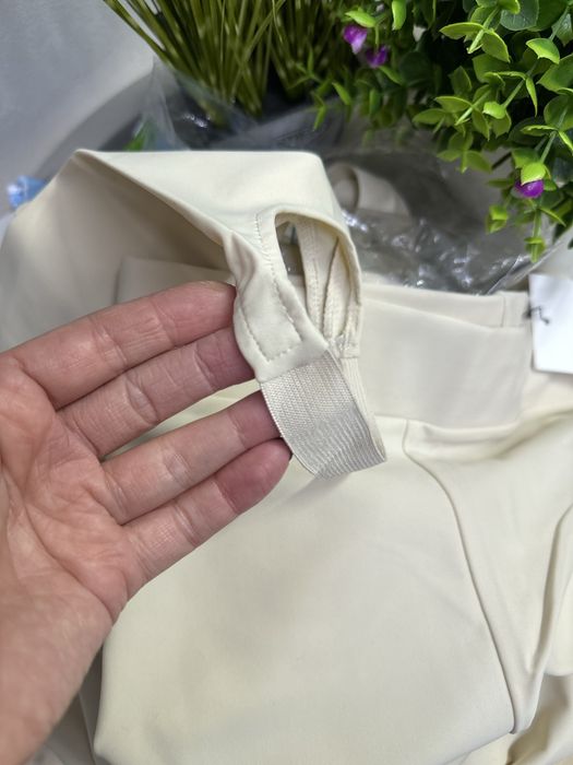 Кремові світлі легінси лосини лосіни зі штрипками, Dilvin