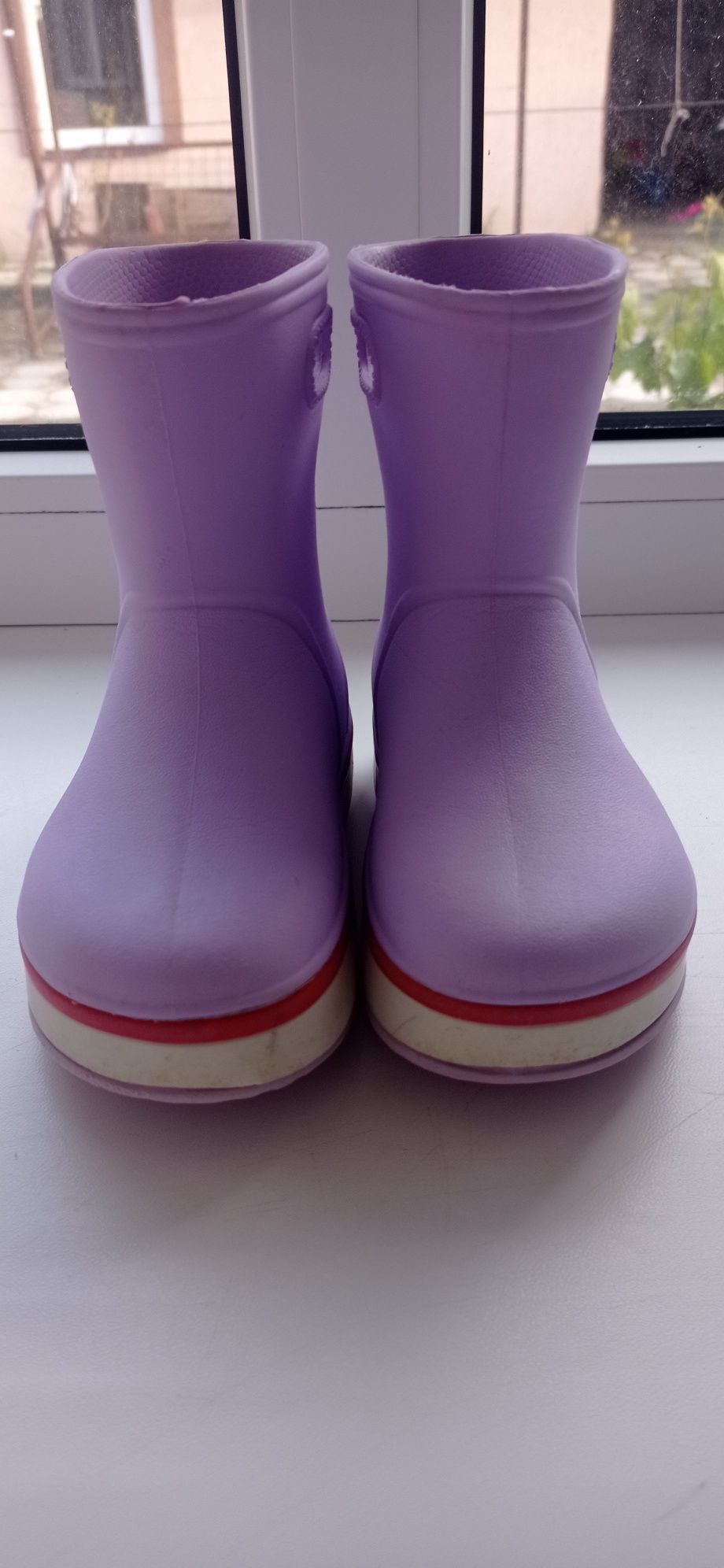 Гумові чобітки з теплими шкарпетками. Устілка 15,5 см