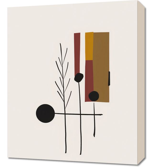 Obraz 50x60cm Czerń Liniowych Gałęzi