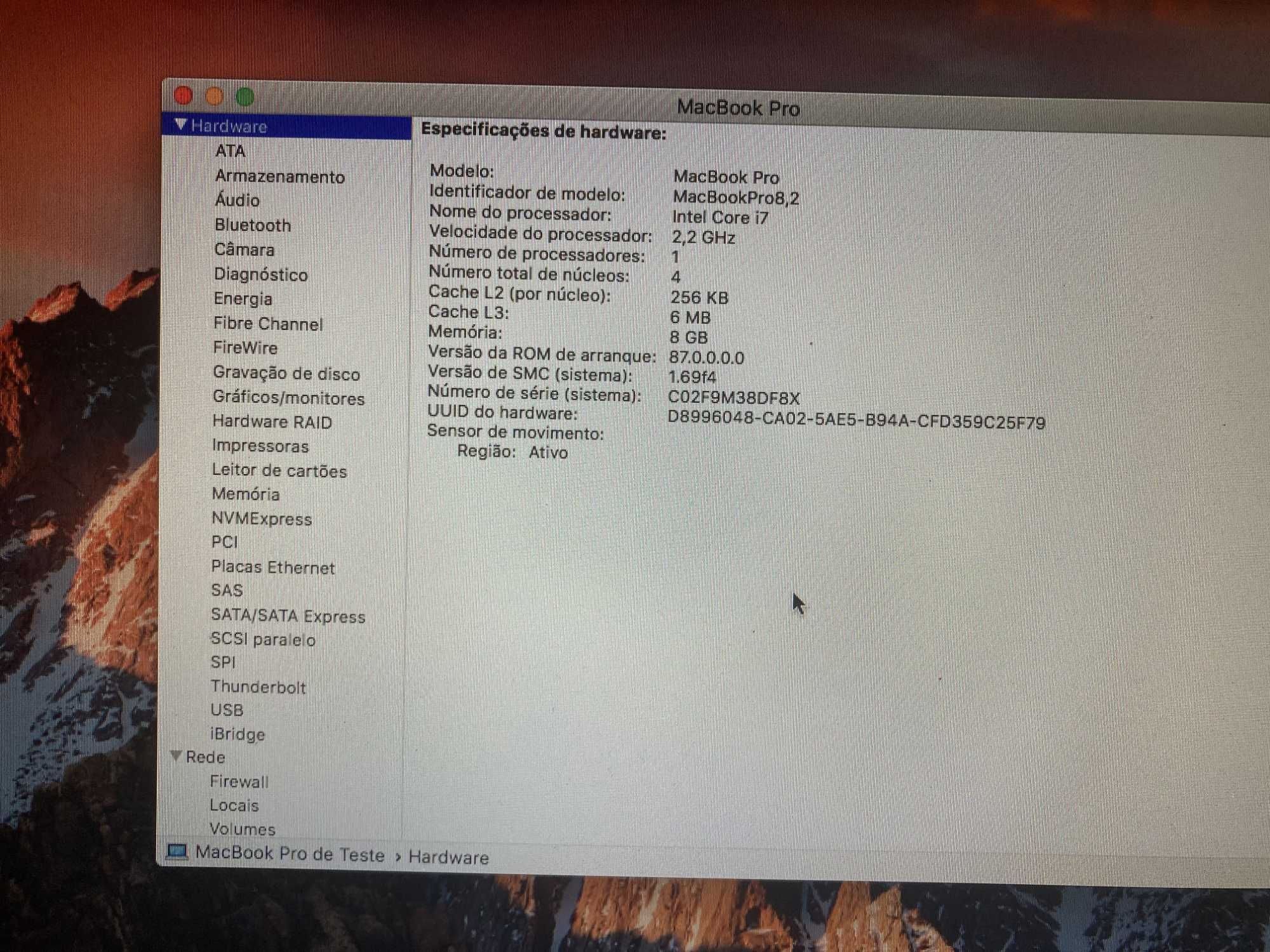MacBook Pro 15" finais de 2011 I7 2.2ghz Usado, só gráfica integrada